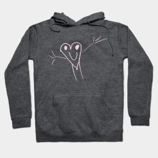 Reaching Heart Mascot in Pink Hoodie